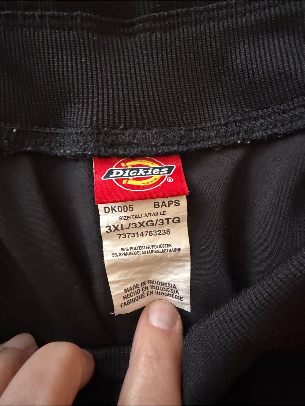 Dickie’s EDS Essentials Cargo Scrub Pants - Black 3X - Picture 3 of 5